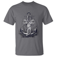 Faith Family Fishing Jesus Cross Anchor T Shirt Funny Christian Fisherman