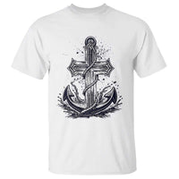 Faith Family Fishing Jesus Cross Anchor T Shirt Funny Christian Fisherman