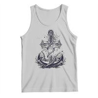Faith Family Fishing Jesus Cross Anchor Tank Top Funny Christian Fisherman