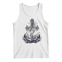 Faith Family Fishing Jesus Cross Anchor Tank Top Funny Christian Fisherman