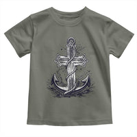 Faith Family Fishing Jesus Cross Anchor Toddler T Shirt Funny Christian Fisherman