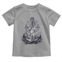 Faith Family Fishing Jesus Cross Anchor Toddler T Shirt Funny Christian Fisherman