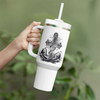 Faith Family Fishing Jesus Cross Anchor Tumbler With Handle Funny Christian Fisherman