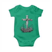 Faith Family Fishing Baby Onesie Christian Jesus Cross Fathers Day Gift