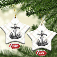 Faith Family Fishing Ceramic Ornament Christian Jesus Cross Fathers Day Gift