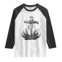 Faith Family Fishing Raglan Shirt Christian Jesus Cross Fathers Day Gift