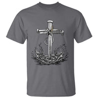 Faith Family Fishing T Shirt Christian Jesus Cross Fathers Day Gift