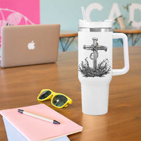 Faith Family Fishing Tumbler With Handle Christian Jesus Cross Fathers Day Gift