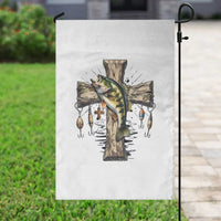 Camo Jesus Cross Fishing Garden Flag Faith Family Fishing Fathers Day