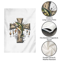 Camo Jesus Cross Fishing Garden Flag Faith Family Fishing Fathers Day