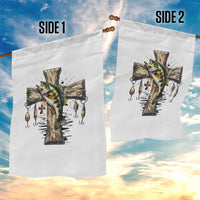 Camo Jesus Cross Fishing Garden Flag Faith Family Fishing Fathers Day