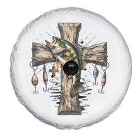 Camo Jesus Cross Fishing Spare Tire Cover Faith Family Fishing Fathers Day