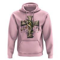 Camo Jesus Cross Fishing Hoodie Faith Family Fishing Fathers Day