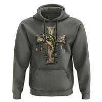 Camo Jesus Cross Fishing Hoodie Faith Family Fishing Fathers Day