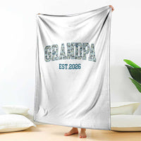Promoted To Grandpa Est 2026 Throw Blanket Camo Fishing New Grandpa Gift