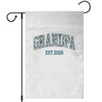 Promoted To Grandpa Est 2026 Garden Flag Camo Fishing New Grandpa Gift