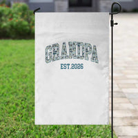 Promoted To Grandpa Est 2026 Garden Flag Camo Fishing New Grandpa Gift