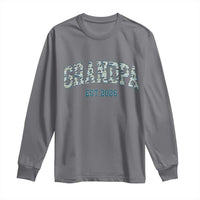 Promoted To Grandpa Est 2026 Long Sleeve Shirt Camo Fishing New Grandpa Gift