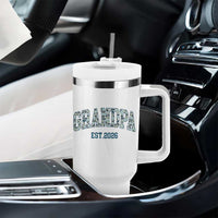 Promoted To Grandpa Est 2026 Tumbler With Handle Camo Fishing New Grandpa Gift
