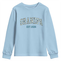 Promoted To Grandpa Est 2026 Youth Sweatshirt Camo Fishing New Grandpa Gift
