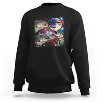 Patriotic Bass Fishing Moon Sweatshirt 4th Of July Fisherman Gift
