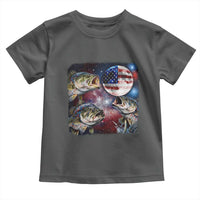 Patriotic Bass Fishing Moon Toddler T Shirt 4th Of July Fisherman Gift
