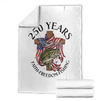 Faith Freedom Fishing Throw Blanket 250 Years Of Christian Fish Hunting