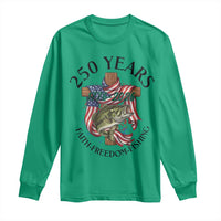 Faith Freedom Fishing Long Sleeve Shirt 250 Years Of Christian Fish Hunting