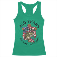 Faith Freedom Fishing Racerback Tank Top 250 Years Of Christian Fish Hunting