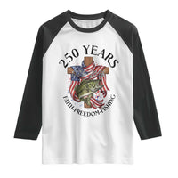 Faith Freedom Fishing Raglan Shirt 250 Years Of Christian Fish Hunting