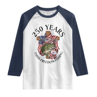 Faith Freedom Fishing Raglan Shirt 250 Years Of Christian Fish Hunting