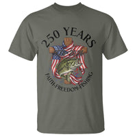 Faith Freedom Fishing T Shirt 250 Years Of Christian Fish Hunting