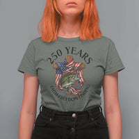 Faith Freedom Fishing T Shirt For Women 250 Years Of Christian Fish Hunting