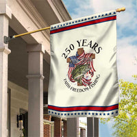 Faith Freedom Fishing Patriotic Garden Flag 250 Years Of Christian Fish Hunting