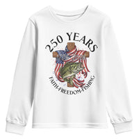 Faith Freedom Fishing Youth Sweatshirt 250 Years Of Christian Fish Hunting
