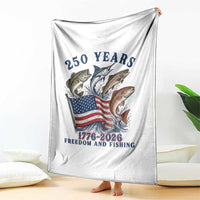Freedom And Fishing Throw Blanket Patriotic American Flag Fisherman Gift