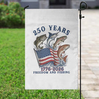 Freedom And Fishing Garden Flag Patriotic American Flag Fisherman Gift