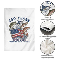 Freedom And Fishing Garden Flag Patriotic American Flag Fisherman Gift