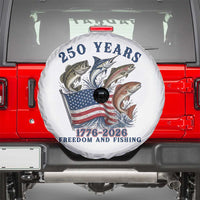 Freedom And Fishing Spare Tire Cover Patriotic American Flag Fisherman Gift