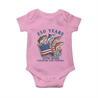Freedom And Fishing Baby Onesie Patriotic American Flag Fisherman Gift