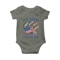 Freedom And Fishing Baby Onesie Patriotic American Flag Fisherman Gift