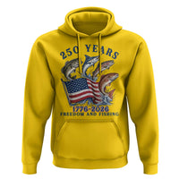 Freedom And Fishing Hoodie Patriotic American Flag Fisherman Gift