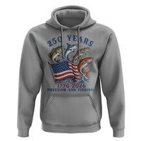 Freedom And Fishing Hoodie Patriotic American Flag Fisherman Gift