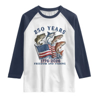 Freedom And Fishing Raglan Shirt Patriotic American Flag Fisherman Gift