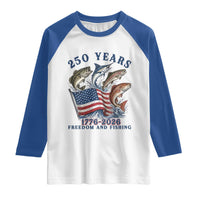 Freedom And Fishing Raglan Shirt Patriotic American Flag Fisherman Gift