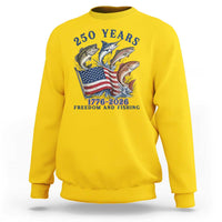 Freedom And Fishing Sweatshirt Patriotic American Flag Fisherman Gift