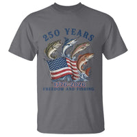 Freedom And Fishing T Shirt Patriotic American Flag Fisherman Gift