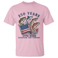 Freedom And Fishing T Shirt Patriotic American Flag Fisherman Gift