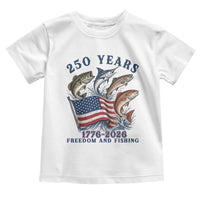 Freedom And Fishing Toddler T Shirt Patriotic American Flag Fisherman Gift