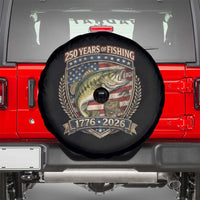 Vintage 250 Years Of Fishing Spare Tire Cover American Flag Fisherman